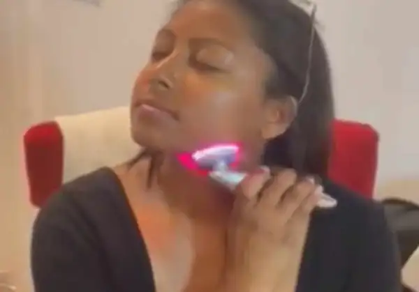 Using a tool in a Beauty Salon Treatment