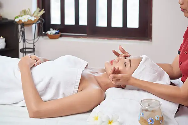 Facial Massage at a spa
